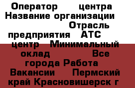 Оператор Call-центра › Название организации ­ Dimond Style › Отрасль предприятия ­ АТС, call-центр › Минимальный оклад ­ 15 000 - Все города Работа » Вакансии   . Пермский край,Красновишерск г.